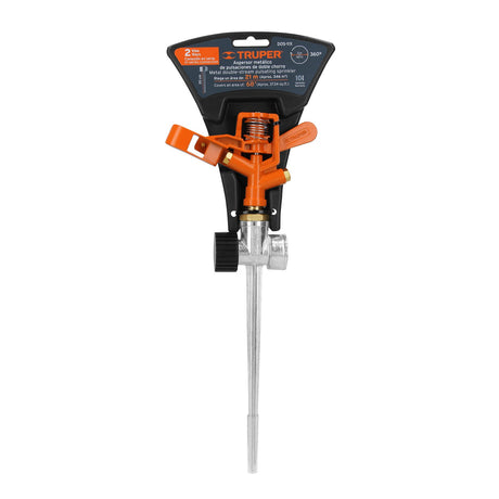 ASPERSOR METALICO DOS VIAS ESTACA METALICA 11" *** OFRECER 130322 ***
