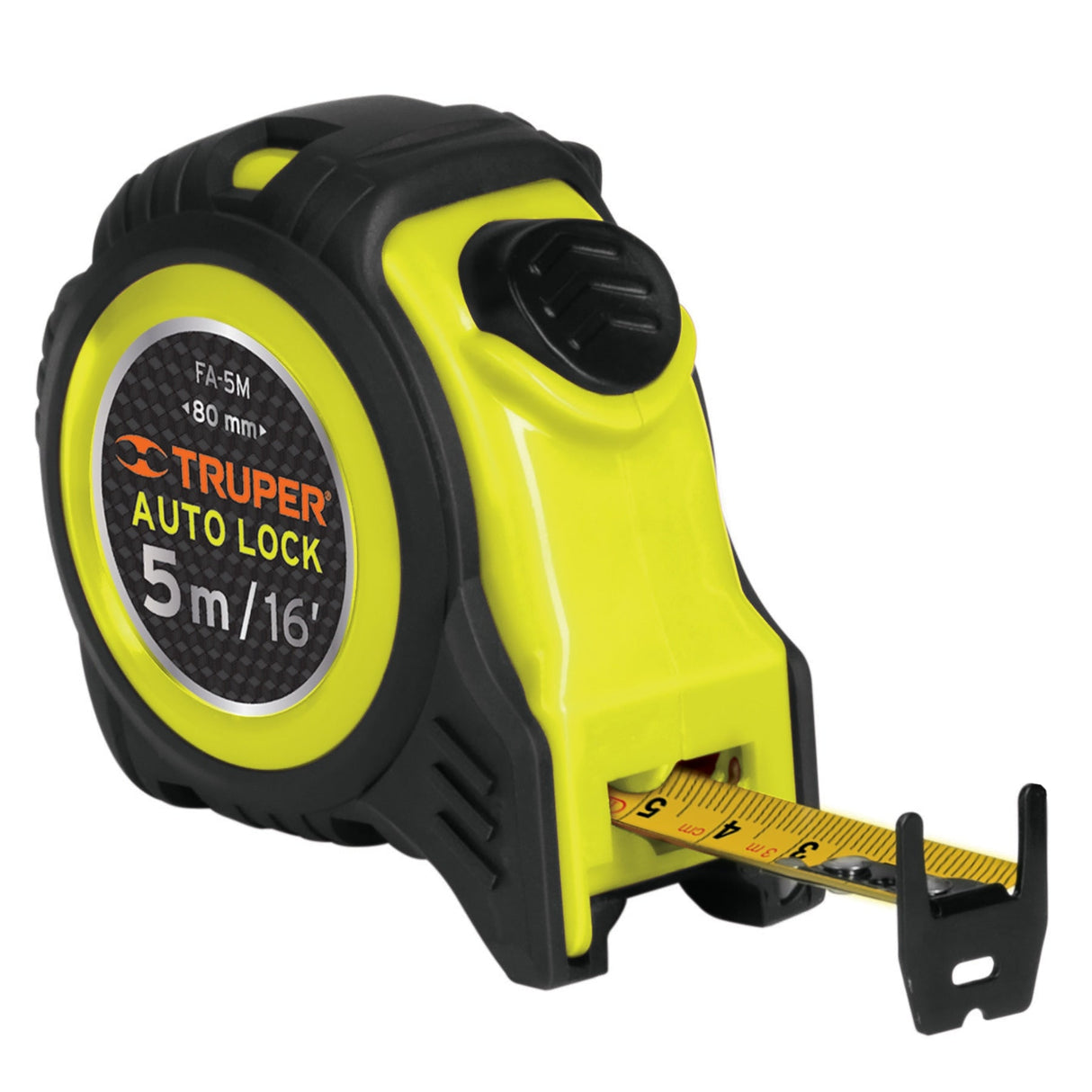 FLEXOMETRO AUTO LOCK 5 M CINTA 19 MM MCA TRUPER CONSTRUCCION