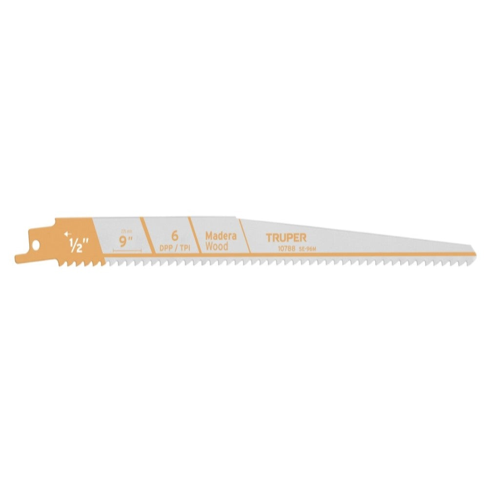 SEGUETA SIERRA SABLE 9" 6 DPP CONICA PARA MADERA 2 PZAS HERRAMIENTAS TRUPER