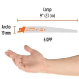 SEGUETA SIERRA SABLE 9" 6 DPP CONICA PARA MADERA 2 PZAS HERRAMIENTAS TRUPER