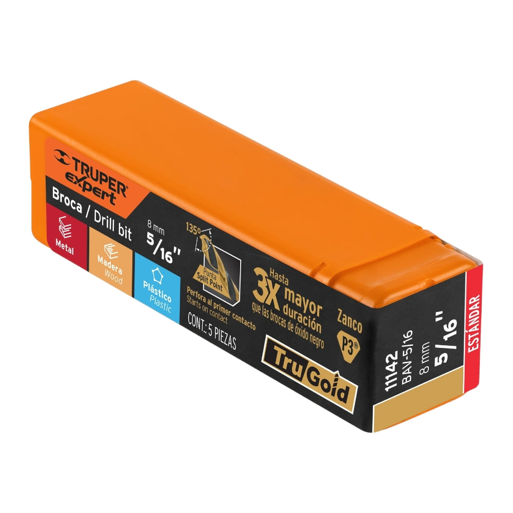 BROCA DE ALTA VELOCIDAD 5/16" MCA TRUPER CONSTRUCCION