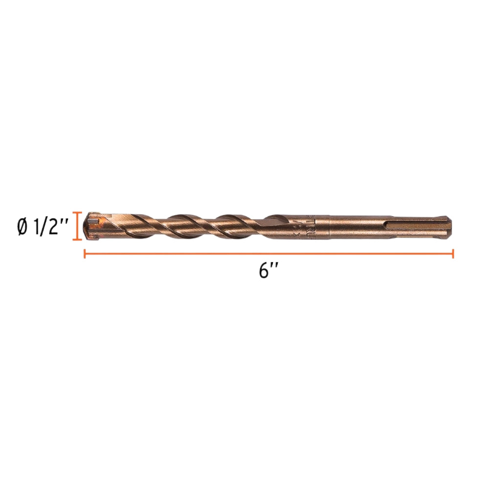 BROCA CON SISTEMA DIRECTO DE INSERCION 1/2 X 6" MCA TRUPER CONSTRUCCION