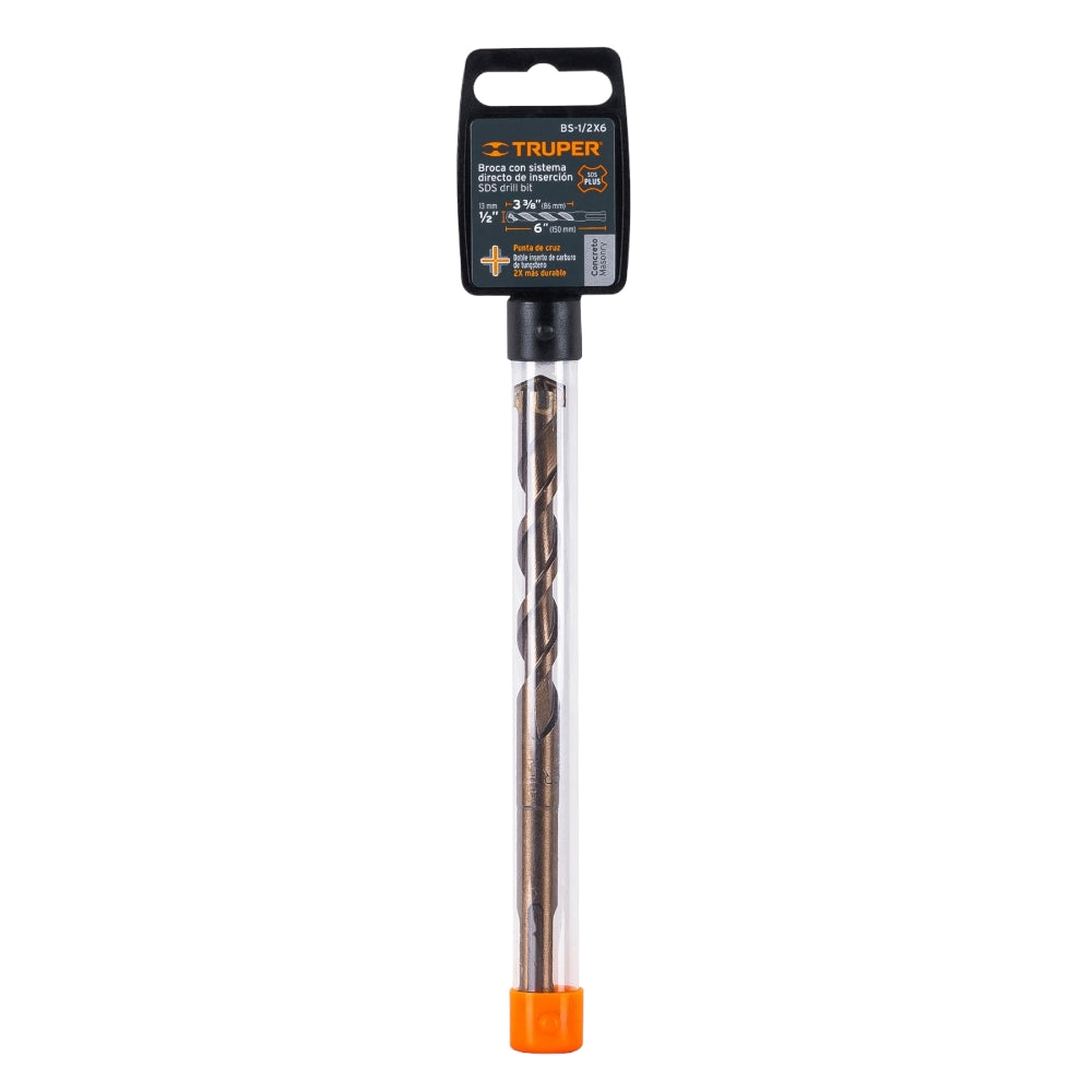 BROCA CON SISTEMA DIRECTO DE INSERCION 1/2 X 6" MCA TRUPER CONSTRUCCION