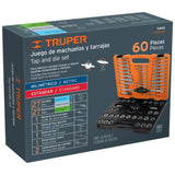 JUEGO DE 60 PIEZAS MACHUELOS Y TARRAJAS J-MATA-60 TRUPER