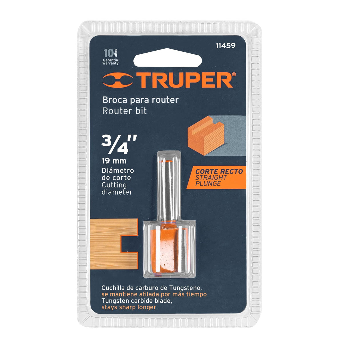 BROCA RECTA PARA ROUTER 2 FILOS 3/4" BROU-R2-3/4 11459 VIMAR