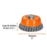 CARDA DE COPA TRENZADO 5" TRUPER CONSTRUCCION