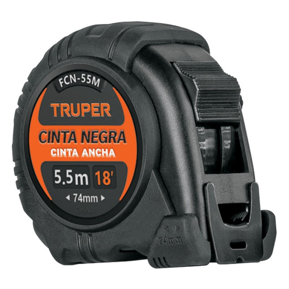 FLEXOMETRO CONTRA IMPACTOS CINTA NEGRA X-ANCHA 27MM 5.5 M FCN-55M