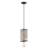 LUMINARIA COLGANTE COLOR NEGRO/COBRE 1 X 60 W CLOE