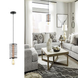 LUMINARIA COLGANTE COLOR NEGRO/COBRE 1 X 60 W CLOE
