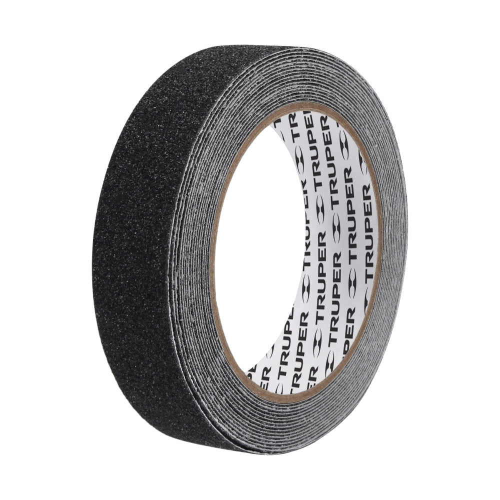 CINTA ANTIDERRAPANTE CON ABRASIVO25 MM NEGRA ROLLO