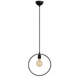 LUMINARIA COLGANTE COLOR NEGRO/COBRE 1 X 60 W ATENAS