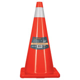 CONO DE PRECAUCION DE 70 CM DE PVC CON REFLEJANTE TRUPER