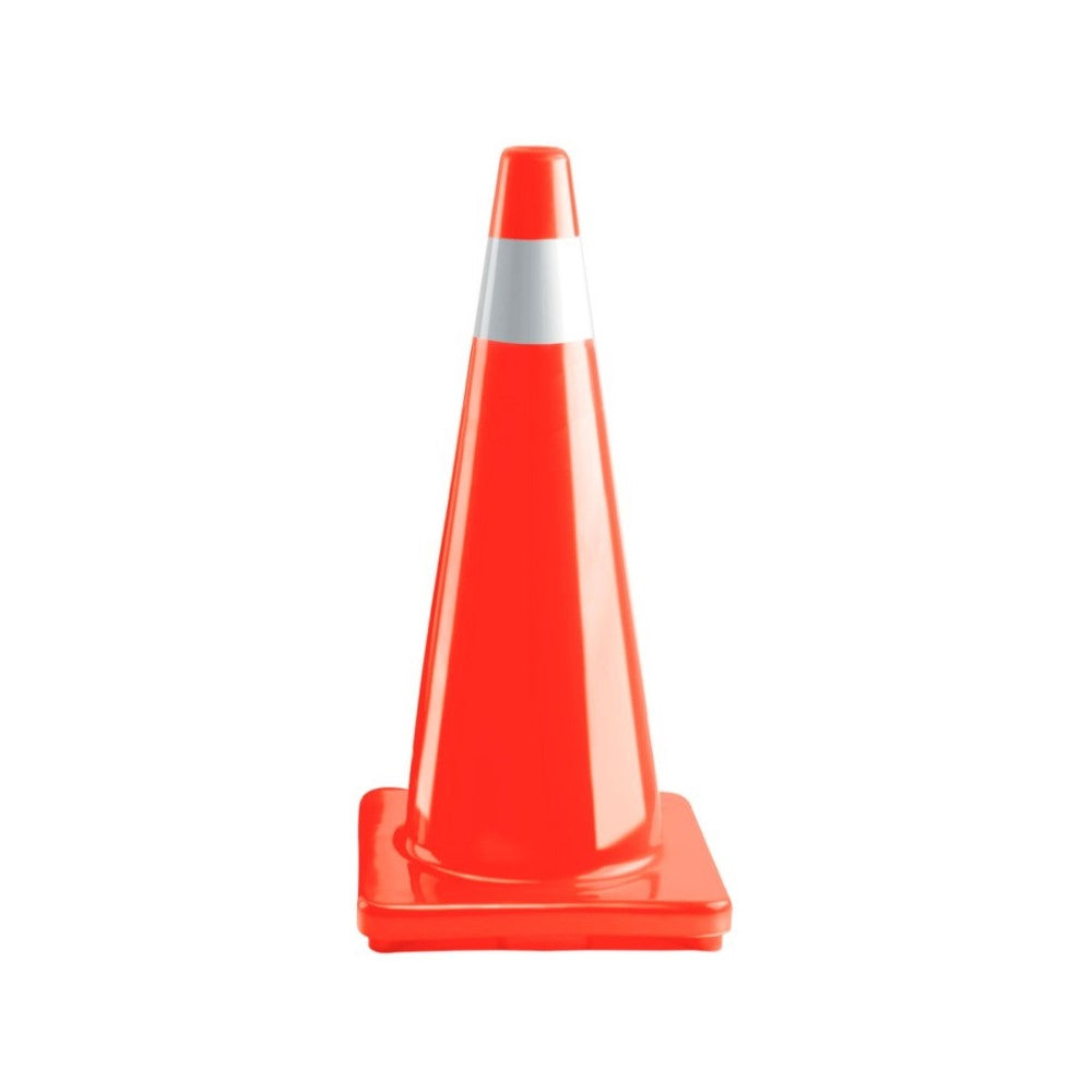 CONO DE PRECAUCION DE 70 CM DE PVC CON REFLEJANTE TRUPER