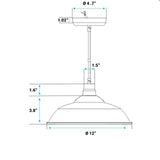 LUMINARIO COLGANTE 350MM ACERO PATINE /BRONCE E26 MCA ESTEVEZ ***HAE2025***