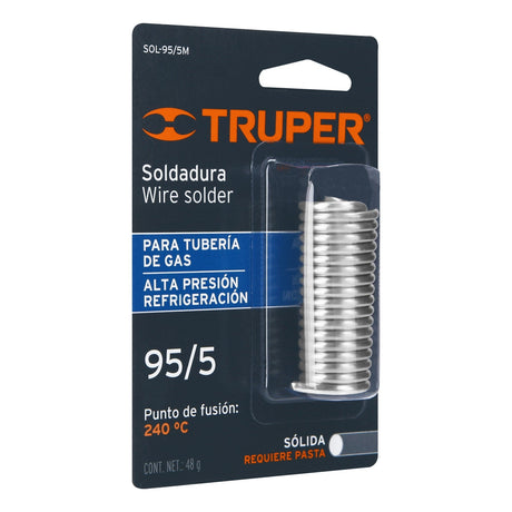 MINI SOLDADURA SOLIDA 95/5 P/TUBERIA GAS 48G SOL-95/5M 13289 TRUPER