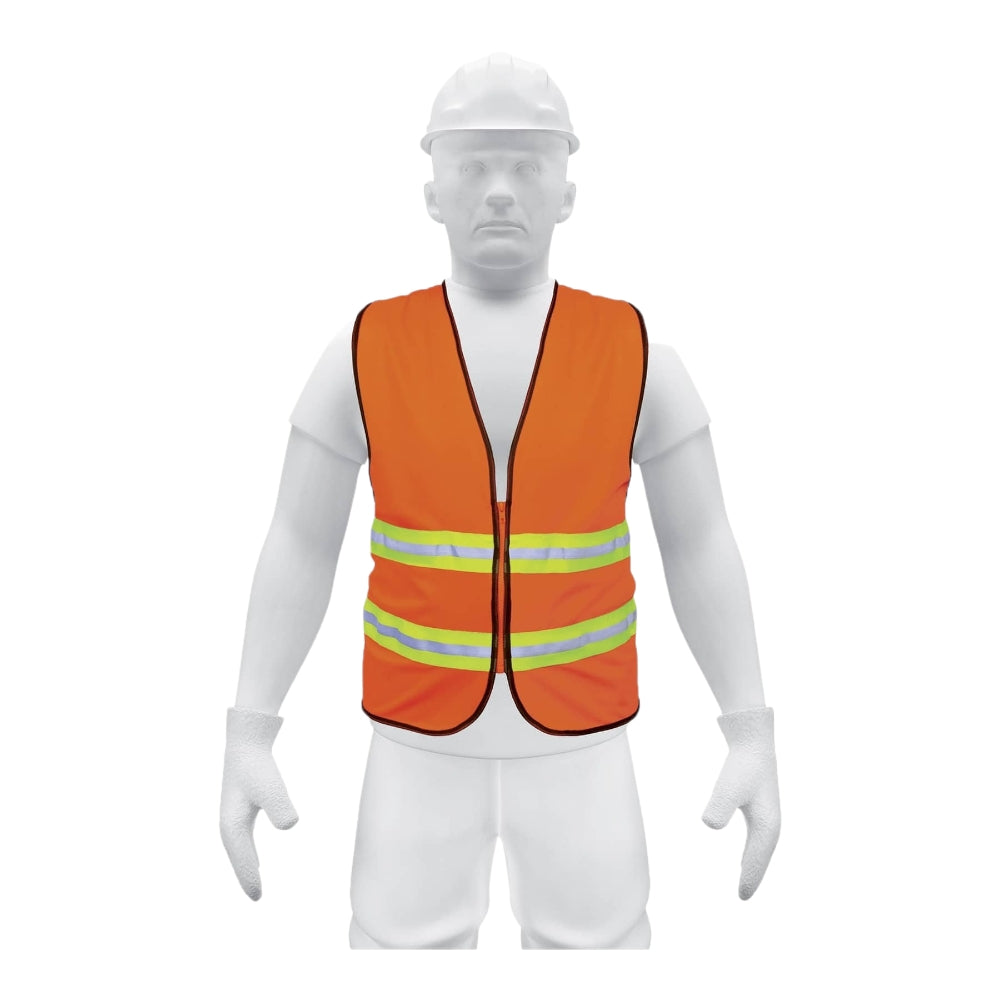 CHALECO DE SEGURIDAD ALTA VISIBILIDAD NARANJA CON CIERRE MCA TRUPER SEG. INDUSTRIAL