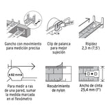 FLEXOMETRO GRIPPER CONTRA IMPACTO 8 M CINTA 25 MM MCA TRUPER CONSTRUCCION *** OFRECER B122075 ***