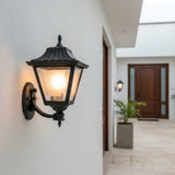FAROL S/VASTAGO PARED 1 LUZ 60W MAX E26 CHICO NEGRO CALUX
