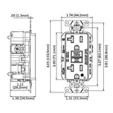 CONT. DUPLEX 15A 2P3H 125V ROJO DECORA PLUS
