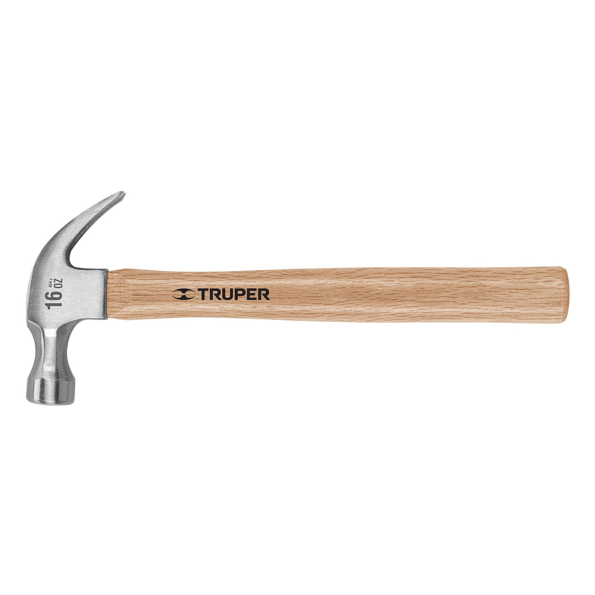 MARTILLO UÑA CURVA 16OZ CARA 1 1/8" MANGO 13" (33CMS.) PULIDO MA-16 16752 TRUPER