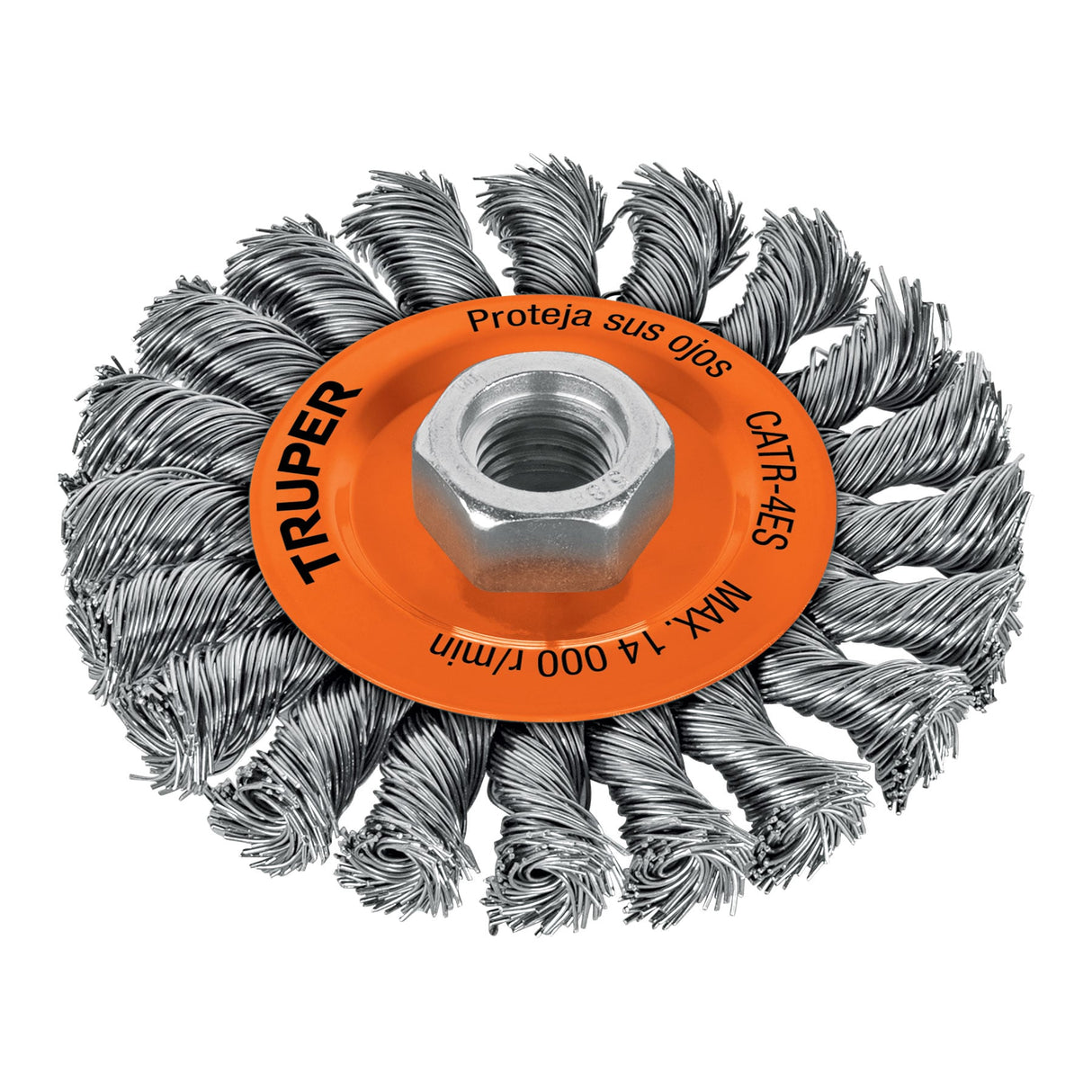 CARDA TRENZADA CIRCULAR 4" PARA ESMERILADORA MCA TRUPER