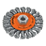 CARDA TRENZADA CIRCULAR 4" PARA ESMERILADORA MCA TRUPER