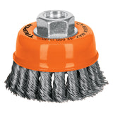 CARDA COPA ALAMBRE TRENZADO GRUESO 3X5/8" PARA ESMERIL MCA TRUPER