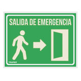LETRERO DE SEÑALIZACION "SALIDA DE EMERGENCIA" 21 X 28 CM MCA TRUPER