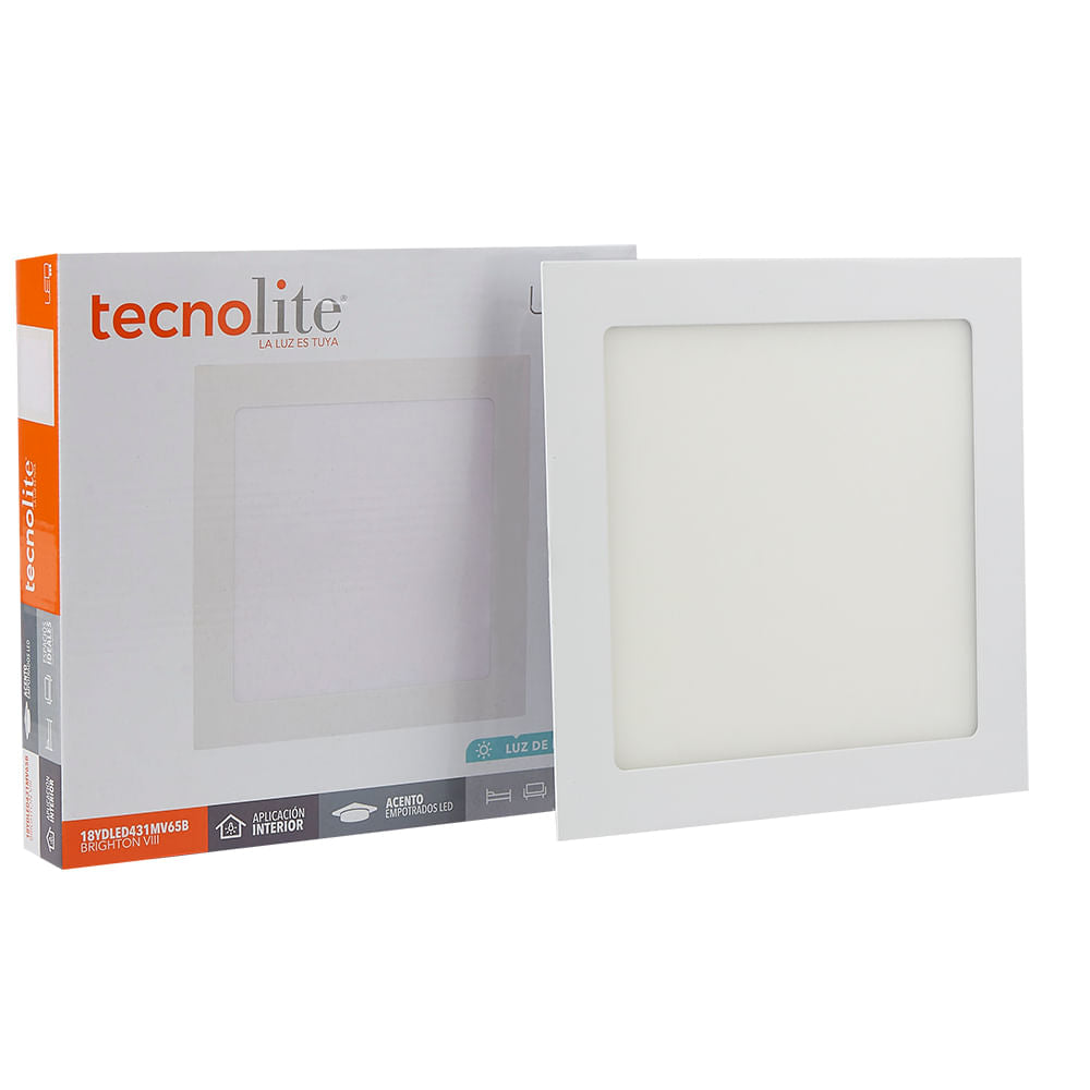 LÁMPARA DE INTERIOR EMPOTRABLE LED BRIGHTON VIII TECNOLITE 18W LUZ DE DÍA