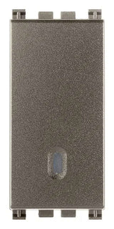 PULSADOR 1P NO 10A/250V. 1 MOD. ILUMINABLE TECLA INTERCAMBIABLE METAL ARKE VIMAR