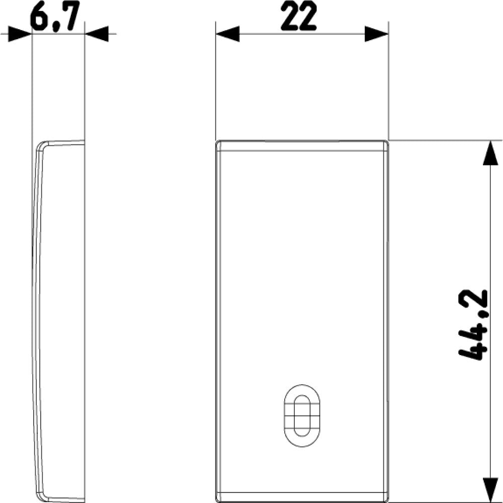 TECLA INTERCAMBIABLE 1 MOD. ILUMINABLE METAL ARKE VIMAR
