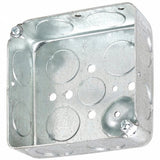 CAJA CUADRADA TROQUELADA 4" P/TUBO 3/4" PROF. 1 1/2" RACO