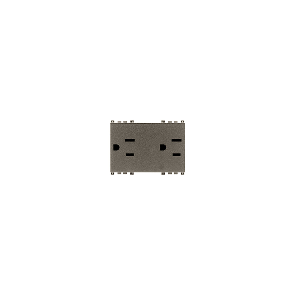TOMACORRIENTE 2P+T 15A/127V. 3 MOD. USA METAL ARKE VIMAR