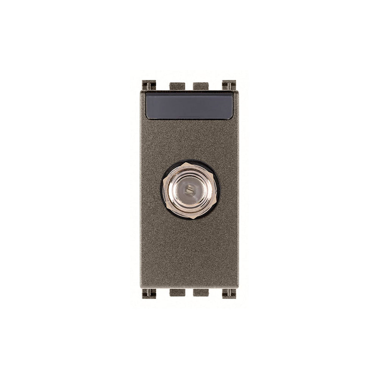 TOMA COAXIAL 1 MOD. CON CONECTOR HEMBRA TIPO F METAL 2400MHZ ARKE VIMAR