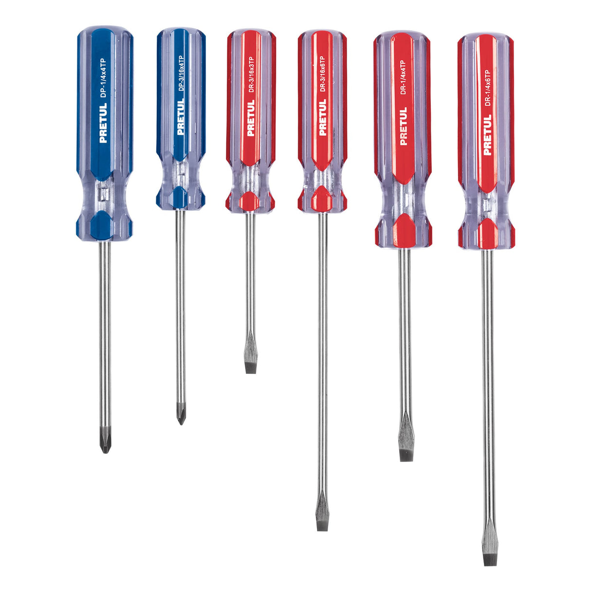 JD-6TP JUEGO 6 DESARMADORES MANGO PVC TRUPER PRETUL