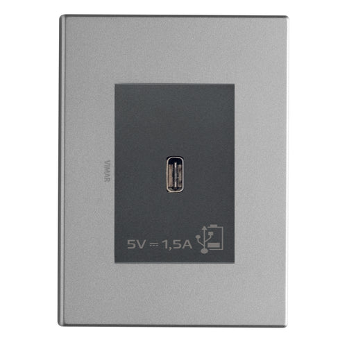 ALIMNETADOR USB C 5V 1.5A 1M GRIS EIKON VIMAR