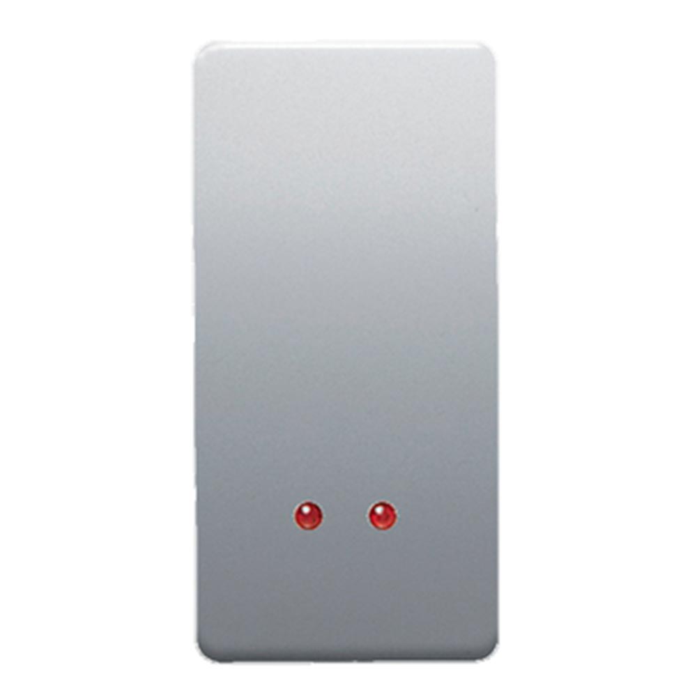 APAGADOR SENCILLO CON VISOR 1 MODULO PLATINO STATUS METALIZADO