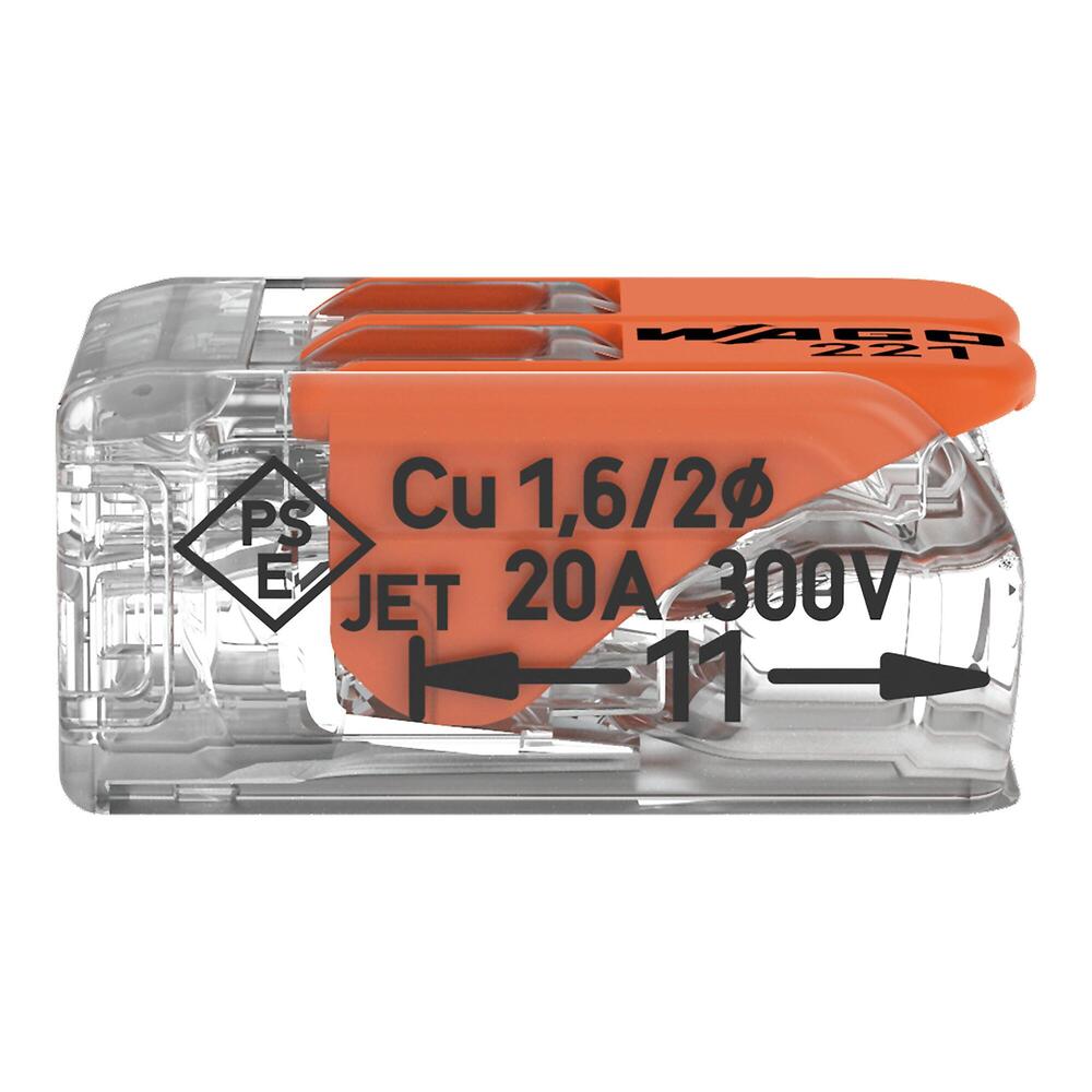CONECTOR DE EMPALME 2 CONDUCTORES C/PALANCAS DE OPERACION CAL 12 AWG
