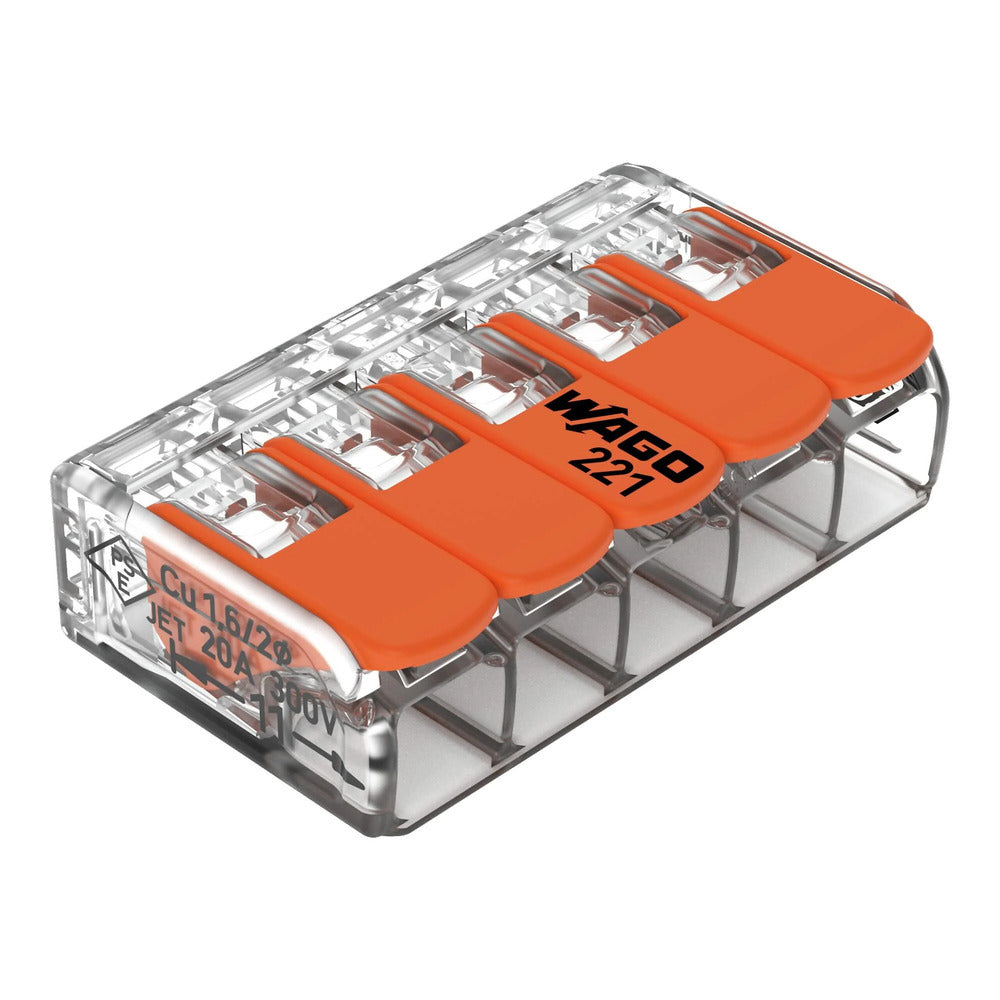 CONECTOR DE EMPALME 5 CONDUCTORES C/PALANCAS DE OPERACION CAL 12 AWG
