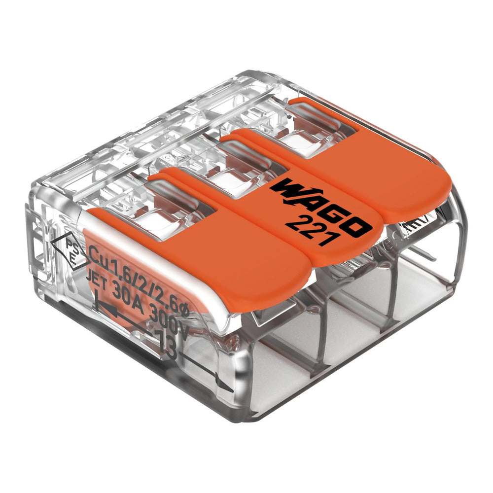 CONECTOR DE EMPALME 3 CONDUCTORES C/PALANCAS DE OPERACION CAL 10 AWG