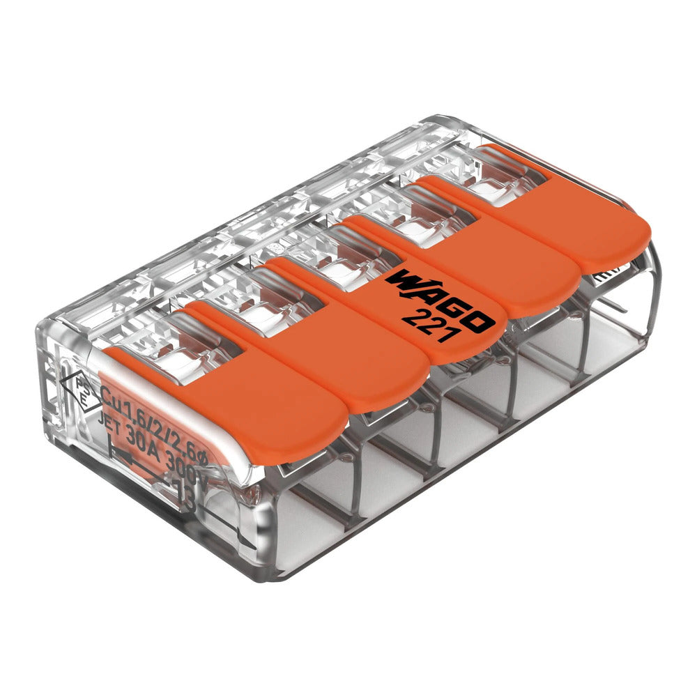 CONECTOR DE EMPALME 5 CONDUCTORES C/PALANCAS DE OPERACION CAL 10 AWG