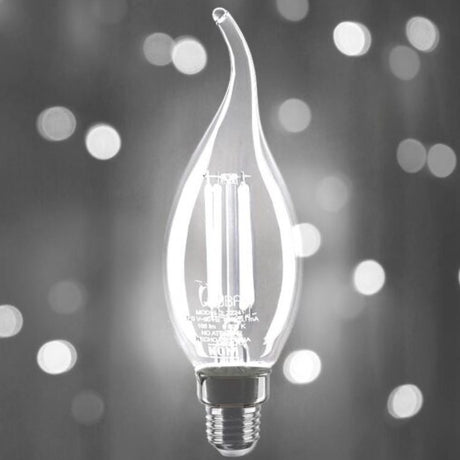 LAMPARA DE LED FILAMENTO TIPO VELA VINTAGE 6500K 120V E14 85-265V PARA USO DECORATIVO EN INTERIORES MCA DUBAI