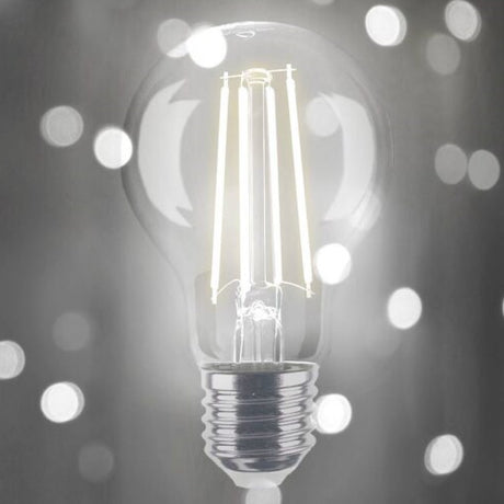 FOCO LED FILAMENTO TIPO BULBO VINTAGE 6W 252LM E27 120V PARA USO DECORATIVO EN INTERIORES CUERPO DE CRISTAL MCA DUBAI