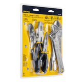 JGO. 4 PINZAS Y 1 LLAVE AJUSTABLE MANGO VINIL JGO-PIN5 22971 TRUPER PRETUL