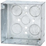 CAJA CUADRADA SOLDADA 4" P/TUBO 3/4" PROF. 2 1/8"