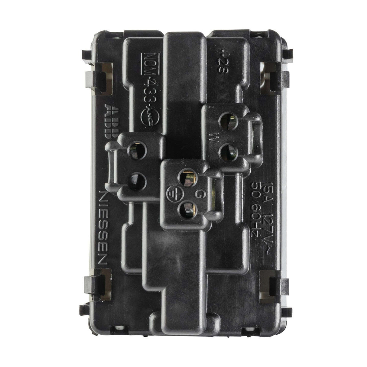 CONECTOR DÚPLEX ESTEVEZ STATUS 2 POLOS CON TIERRA 3 MÓDULOS TITANIO