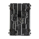 CONECTOR DÚPLEX ESTEVEZ STATUS 2 POLOS CON TIERRA 3 MÓDULOS TITANIO