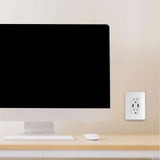 CONTACTO DÚPLEX ESTEVEZ STYLO STATUS 2P+T Y 2 USB 2.1A BLANCO CON PLACA BLANCO ALPINO