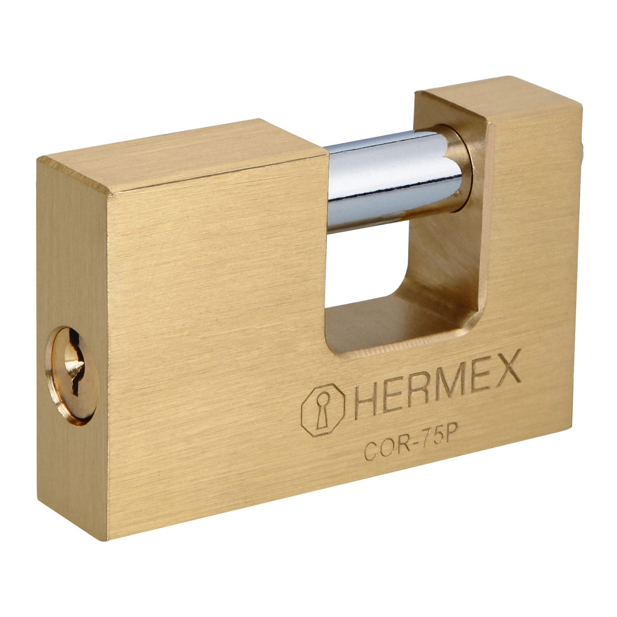 CANDADO ANTIPALANCA 75MM CUERPO DE LATON HERMEX BASIC MCA TRUPER *** OFRECER L20C75EB ***