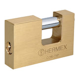 CANDADO ANTIPALANCA 75MM CUERPO DE LATON HERMEX BASIC MCA TRUPER *** OFRECER L20C75EB ***